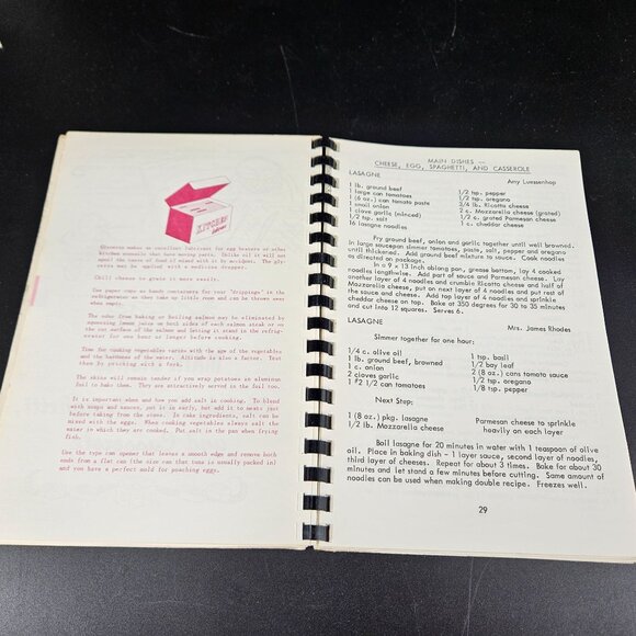 DuPage County Recipe Cookbook 1972 Farm Bureau Illinois Fundraiser Spiral Bound - Picture 7 of 9